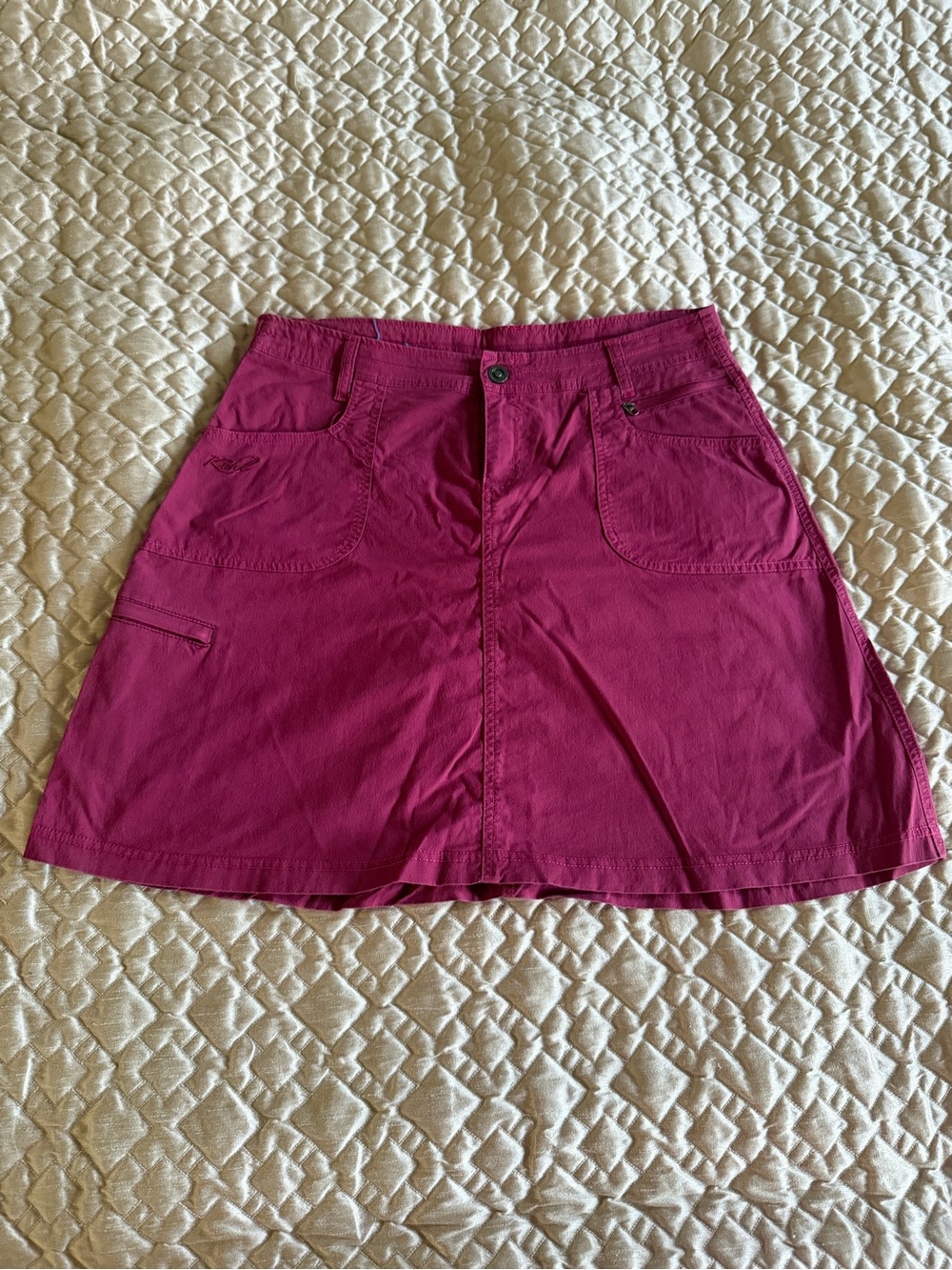 KUHL Vala Hiking A-Line Skirt in Berry Pink